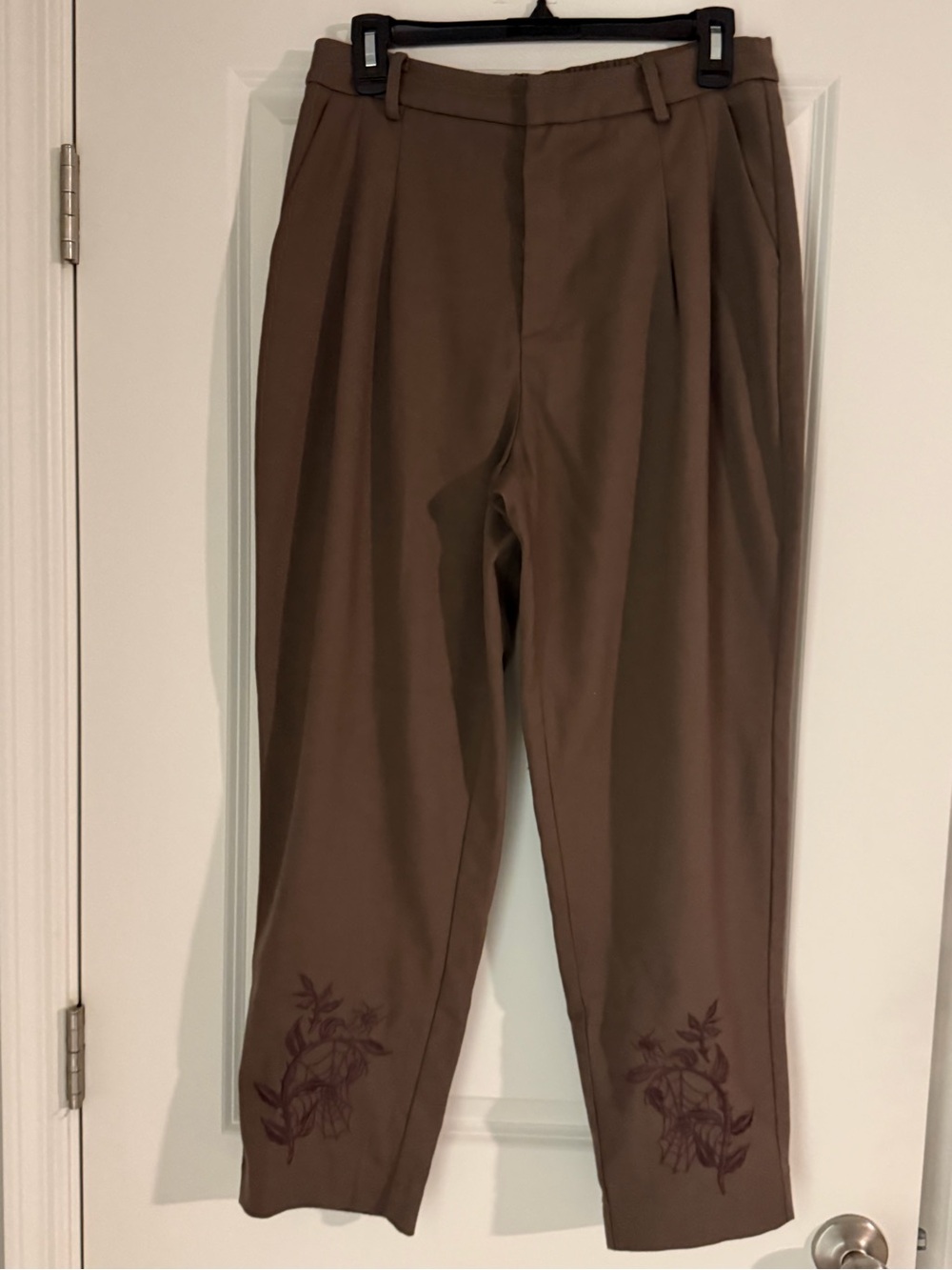 Disturbia Hazel Embroidered Slim Tailored Trousers